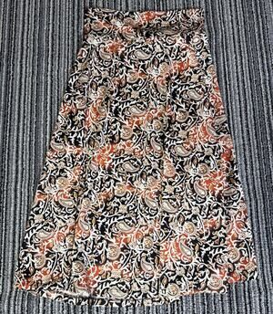 Hypnotized Jersey Skirt Women S Multi Paisley Design Elastic Waist Boho Retro